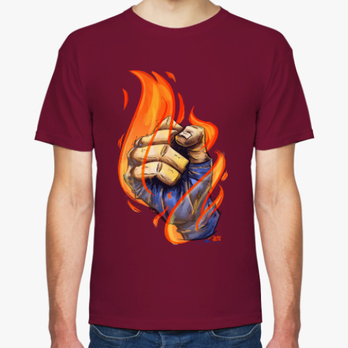 Футболка с принтом Мощный удар