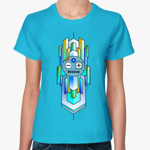 Женская футболка с принтом Woodoo head