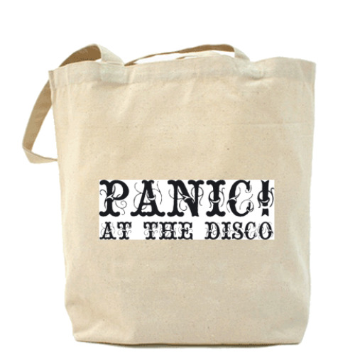 Сумка шоппер с принтом  Panic!At the disco