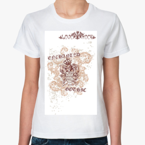 Классическая футболка с принтом Rock-n-roll