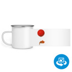 Кружка металлическая белая (круговая запечатка)