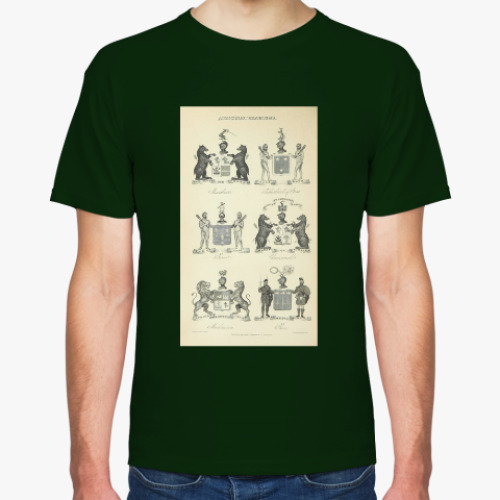 Футболка с принтом Гербы (винтажная иллюстрация)