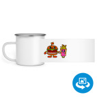 Кружка металлическая белая (круговая запечатка)