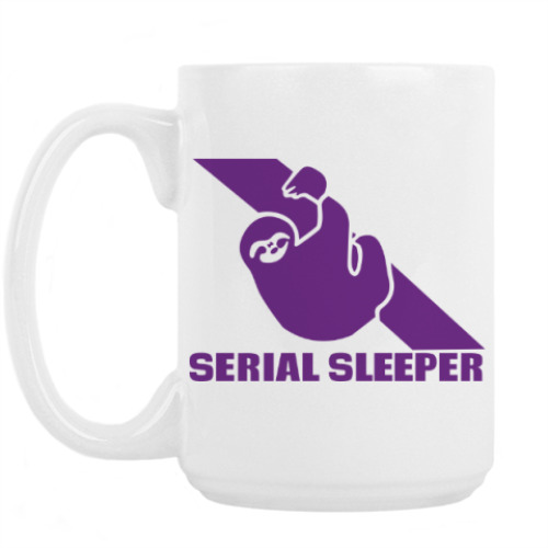 Кружка с принтом Серийный Ленивец