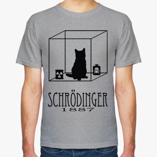 Футболка с принтом Кот Шрёдингера