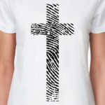 крест с текстурой отпечатка