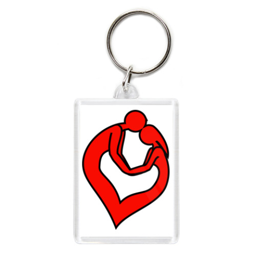 Брелок с принтом пара сердце