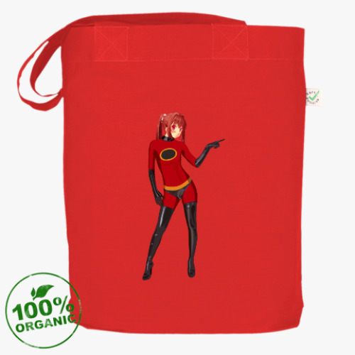 Сумка шоппер с принтом Фиалка аниме