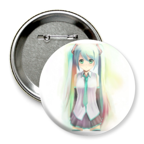 Значок 75мм с принтом мику