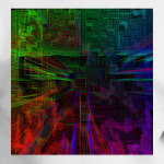 Пиксельная глитч сетка