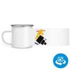 Кружка металлическая белая (круговая запечатка)