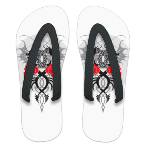 Шлепанцы (сланцы) с принтом  Dragons