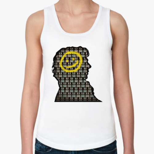 Женская майка с принтом  майка Sherlock smile