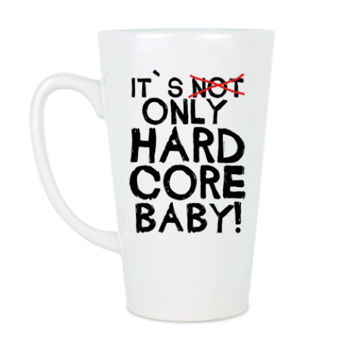 Чашка Латте с принтом ONLY HARDCORE