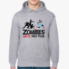 Толстовка худи Zombies hate fast food
