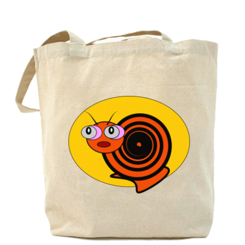 Сумка шоппер с принтом  'Улитка'