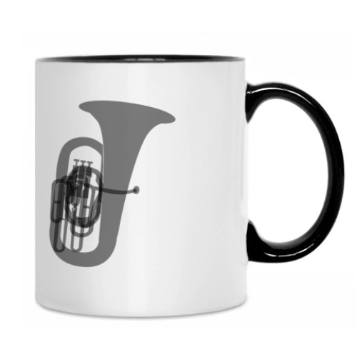 Кружка с принтом Туба монохроматика