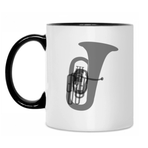 Кружка с принтом Туба монохроматика