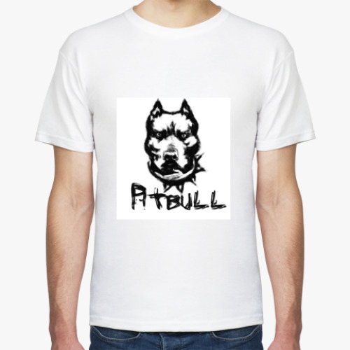 Футболка с принтом Питбуль