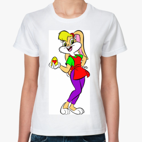 Классическая футболка с принтом Зайка моя