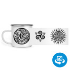 Кружка металлическая белая (круговая запечатка)