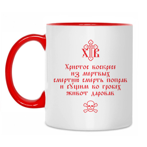 Кружка с принтом Тропарь. Христос воскресе