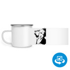 Кружка металлическая белая (круговая запечатка)