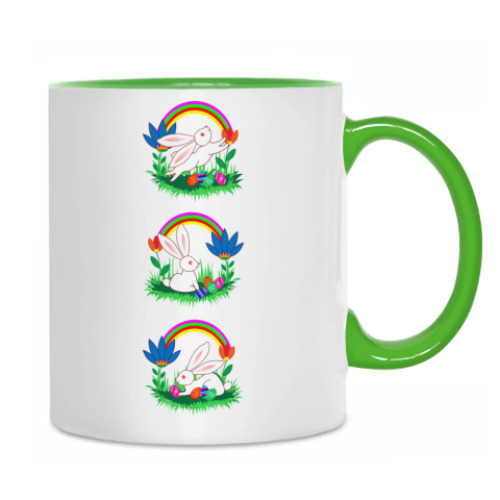 Кружка с принтом Пасхальный заяц