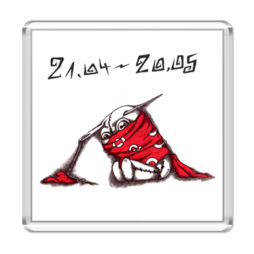 Магнит с принтом телец