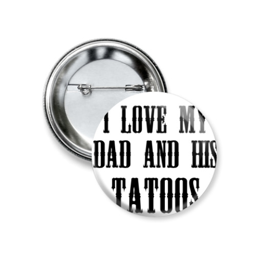 Значок 37мм с принтом 'Tattoos'
