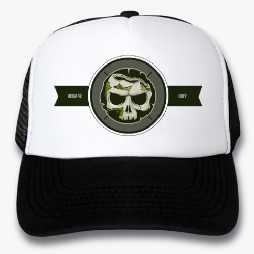 Кепка-тракер с принтом Zombie. Зомби