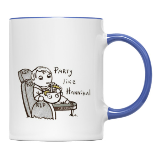 Кружка с принтом Party Like Hannibal ( Ганнибал )