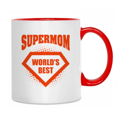 Кружка с принтом SUPERMOM world's best