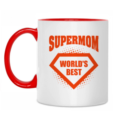 Кружка с принтом SUPERMOM world's best