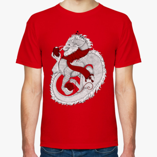 Футболка с принтом Восточный дракон