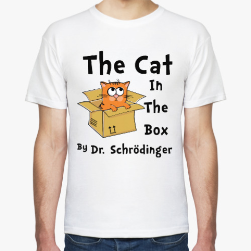 Футболка с принтом Кот Шрёдингера