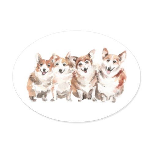 Виниловые наклейки с принтом Корги