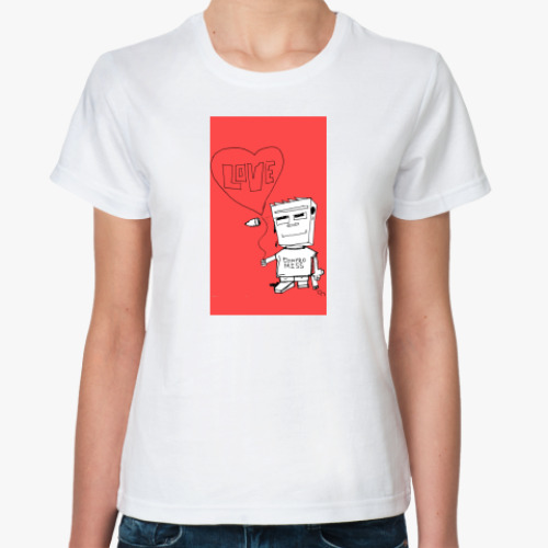 Классическая футболка с принтом Compormiss&Love