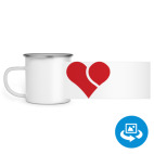 Кружка металлическая белая (круговая запечатка)