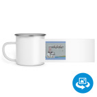 Кружка металлическая белая (круговая запечатка)