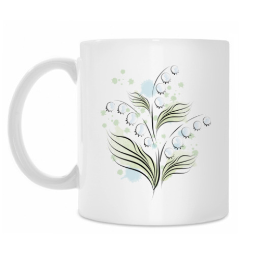 Кружка с принтом Ландыш