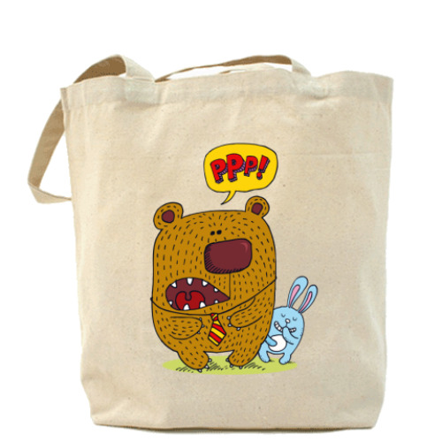 Сумка шоппер с принтом 'Р-Р-Р!'