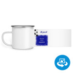 Кружка металлическая белая (круговая запечатка)