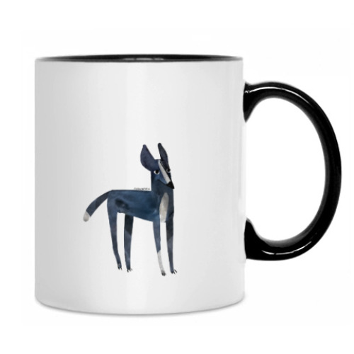 Кружка с принтом Подъезд с дворняжкой