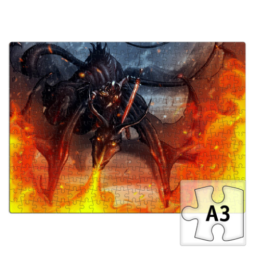 Пазл с принтом Дракон