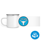 Кружка металлическая белая (круговая запечатка)