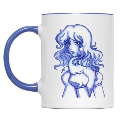 Кружка с принтом Девушка