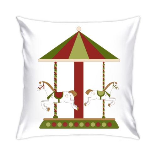 Подушка с принтом Детская карусель