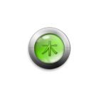 Значок 25 мм  стихия 'Дерево'