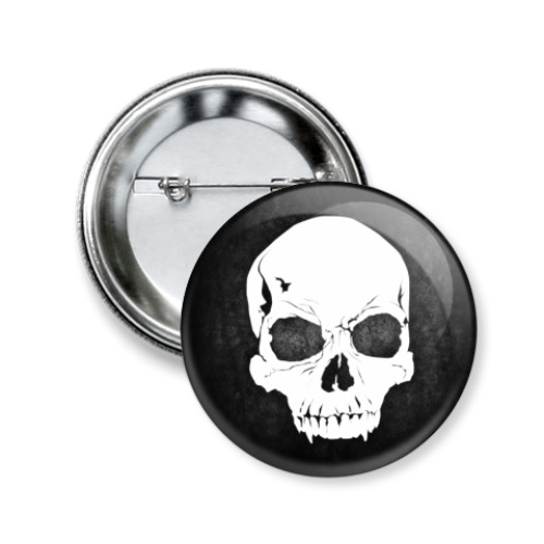 Значок 50мм с принтом Rock Skull